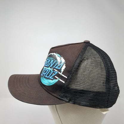 Santa Cruz Snapback Trucker Hat Black One Size Mesh Back Adjustable