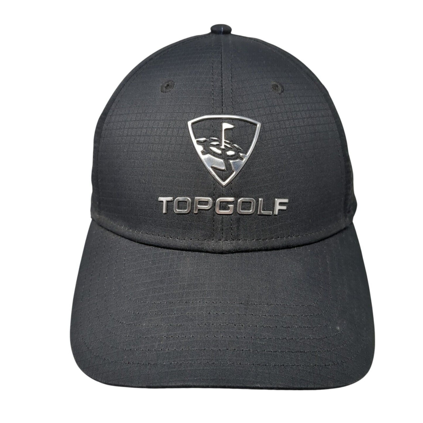 Topgolf Strapback Hat Black One Size Adjustable Callaway Solid 6 Panel