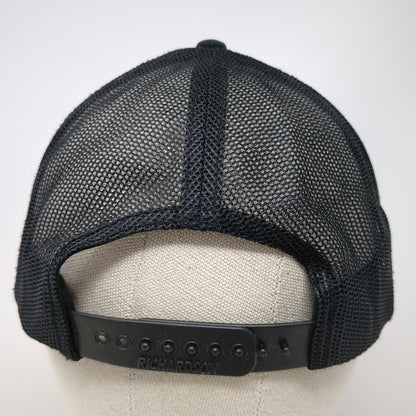 Richardson Trucker Hat Black One Size Kendall Mountain Leather Patch Mesh Back