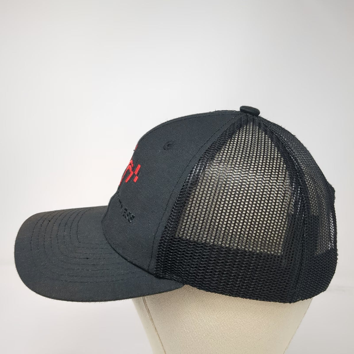 Trucker Hat Black One Size No Excuses Fitness Gym Workout Mesh Snapback Hat