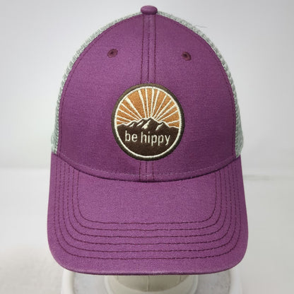 Legacy Trucker Hat Purple One Size be hippy Mountain Sunburst Mesh Snapback Hat