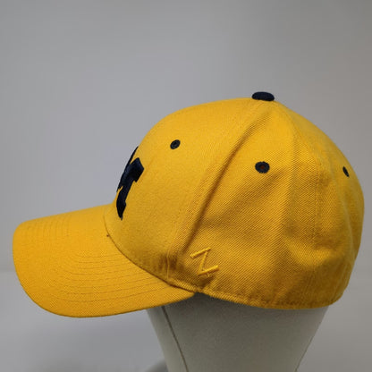 Michigan Wolverines NCAA Zephyr Cap Yellow Blue 7 1/2 Fitted Wool Blend Logo Hat