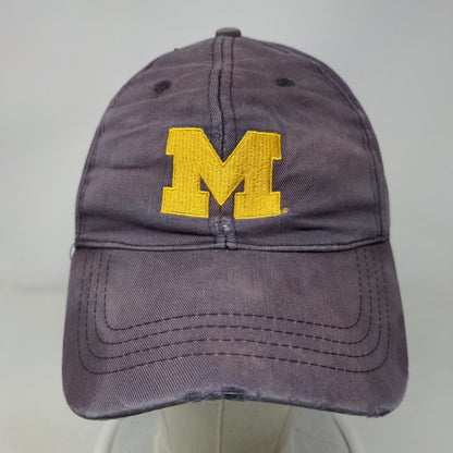 Michigan Wolverines Strapback Hat Blue Embroidered Logo Cap America NCAA