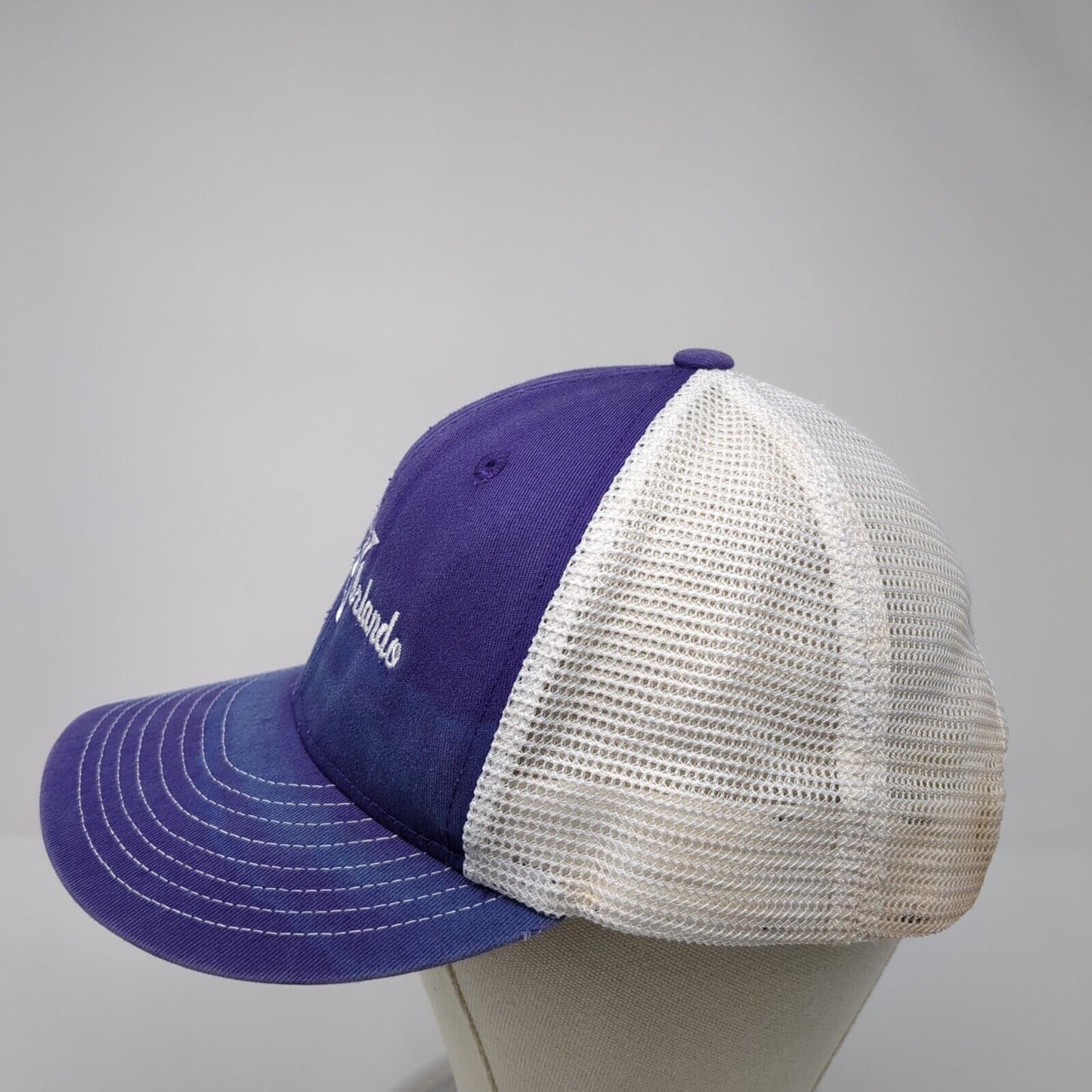 South Orlando Snapback Trucker Hat Purple One Size Mesh Back Champro