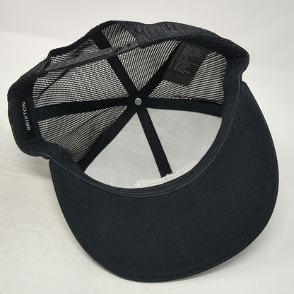 Brixton Trucker Hat Black One Size Snapback Mesh Logo Embroidered Patch MFG Co