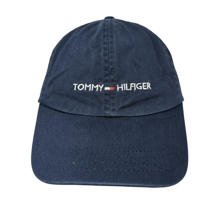 Tommy Hilfiger Slideback Hat Blue One Size Adjustable Embroidered 6 Panel Cotton