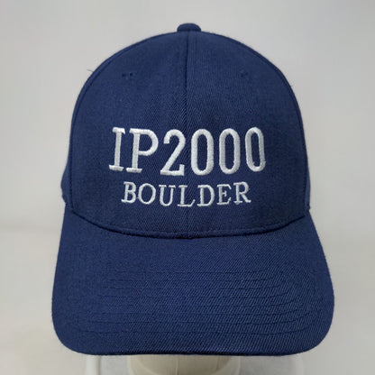 IP2000 Boulder 4/24 - 6/1/00 Fitted Hat Blue L/XL Flexfit Yupoong Vintage Y2K