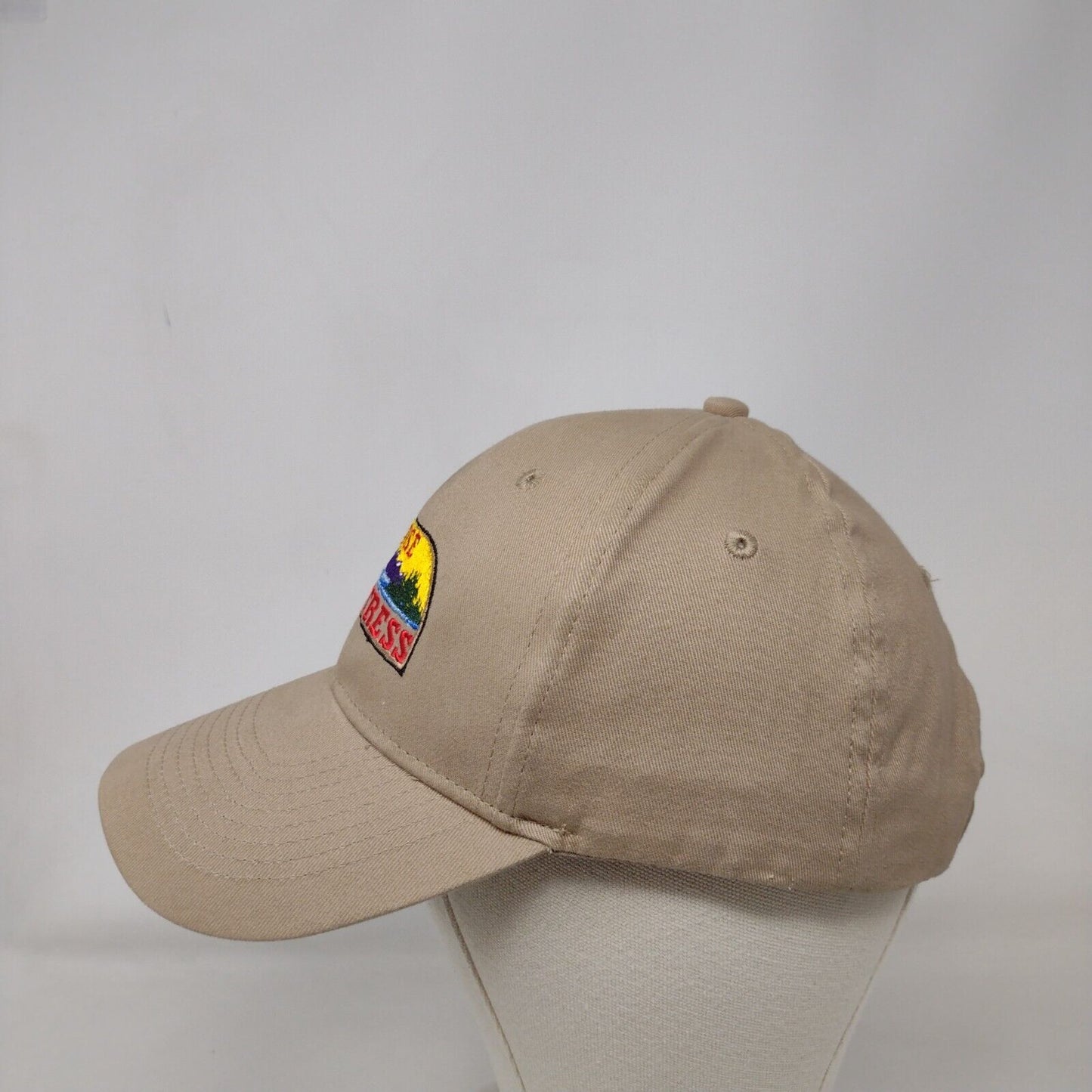 Boise Mattress Strapback Hat Tan OSFA Adjustable Embroidered 6 Panel KC Caps