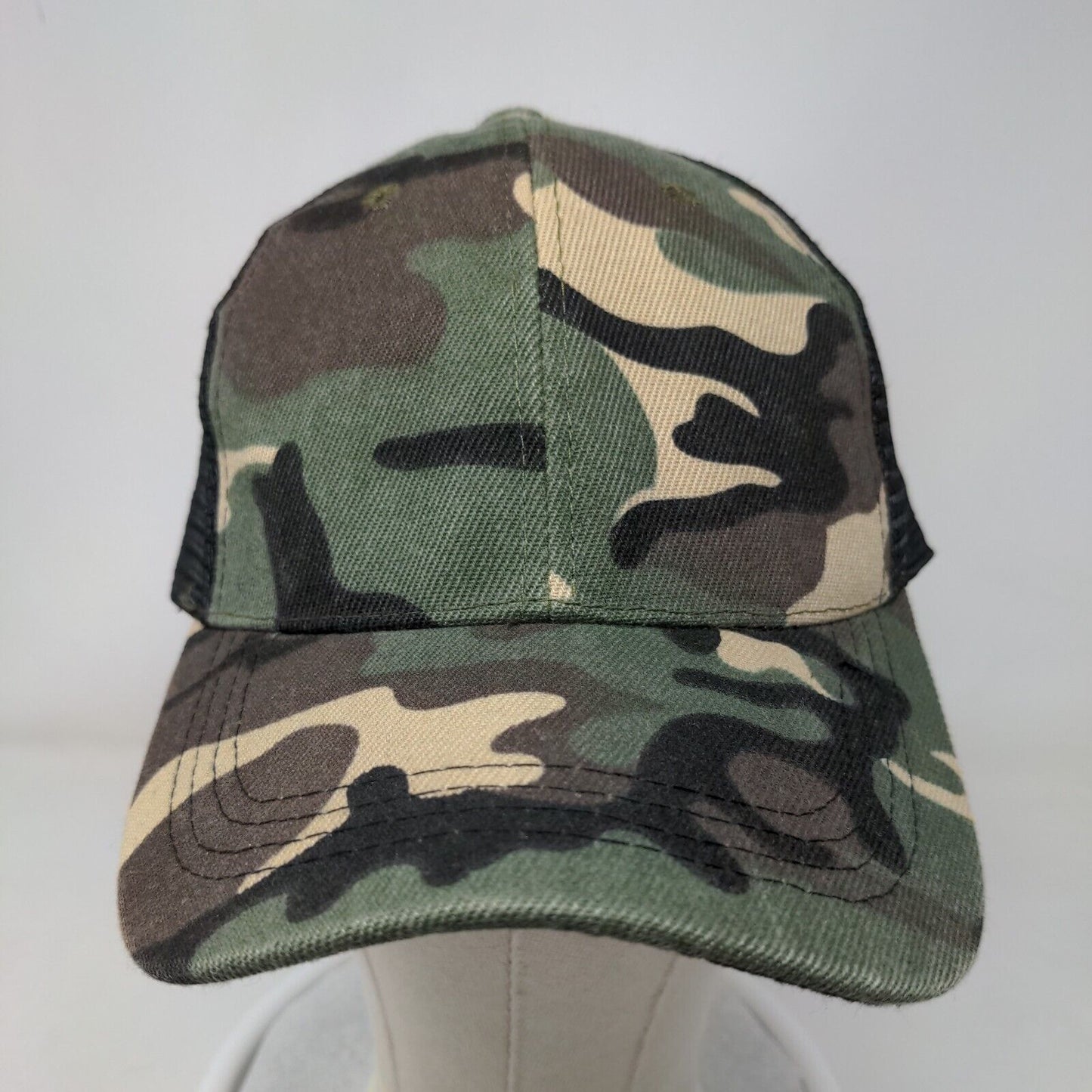 SAL Snapback Trucker Hat Camouflage One Size Adjustable Mesh Back 6 Panel