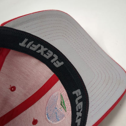 Flexfit Baseball Cap Red M Big Sky Montana Mountain Logo Elastic Headband Hat