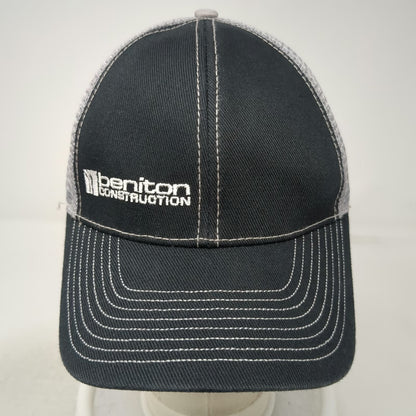 Beniton Construction Baseball Cap Black One Size Mesh Back Trucker Hat Workwear
