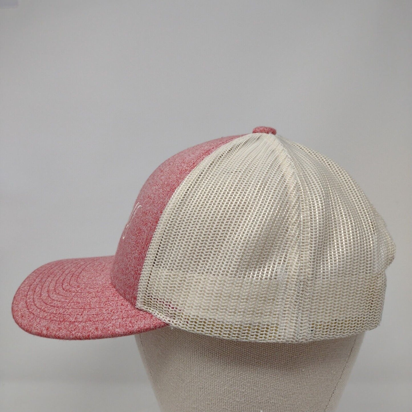 ID Golf Snapback Trucker Hat Red M/L Adjustable Mesh Back 6 Panel Richardson