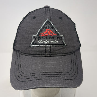 1890 Yosemite California Snapback Trucker Hat Gray One Size Adjustable Mesh Back
