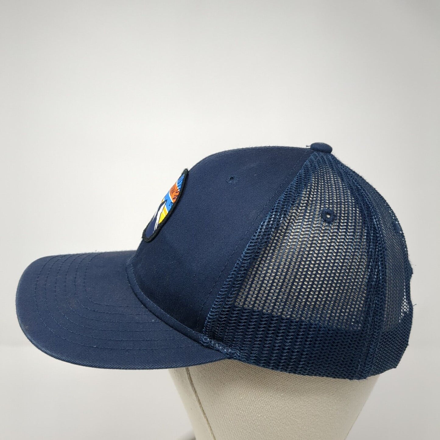 Yellowstone Nat'l Park Snapback Trucker Hat Blue One Size Mesh Back