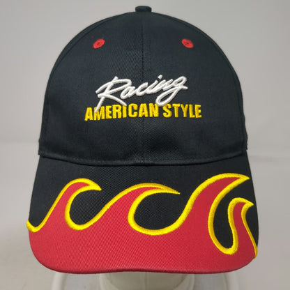 National Sportswear Baseball Cap Black Red Yellow One Size Racing Flame Hat