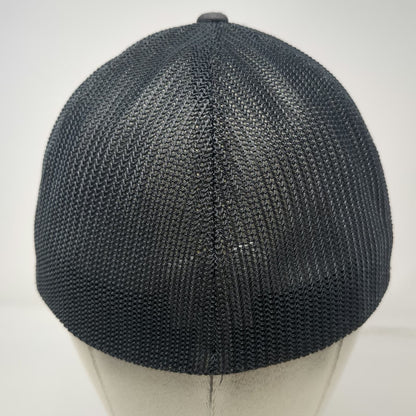 Columbia Baseball Cap Gray XL Mesh Flag Trees Pine Fitted Hat Outdoors Hiking