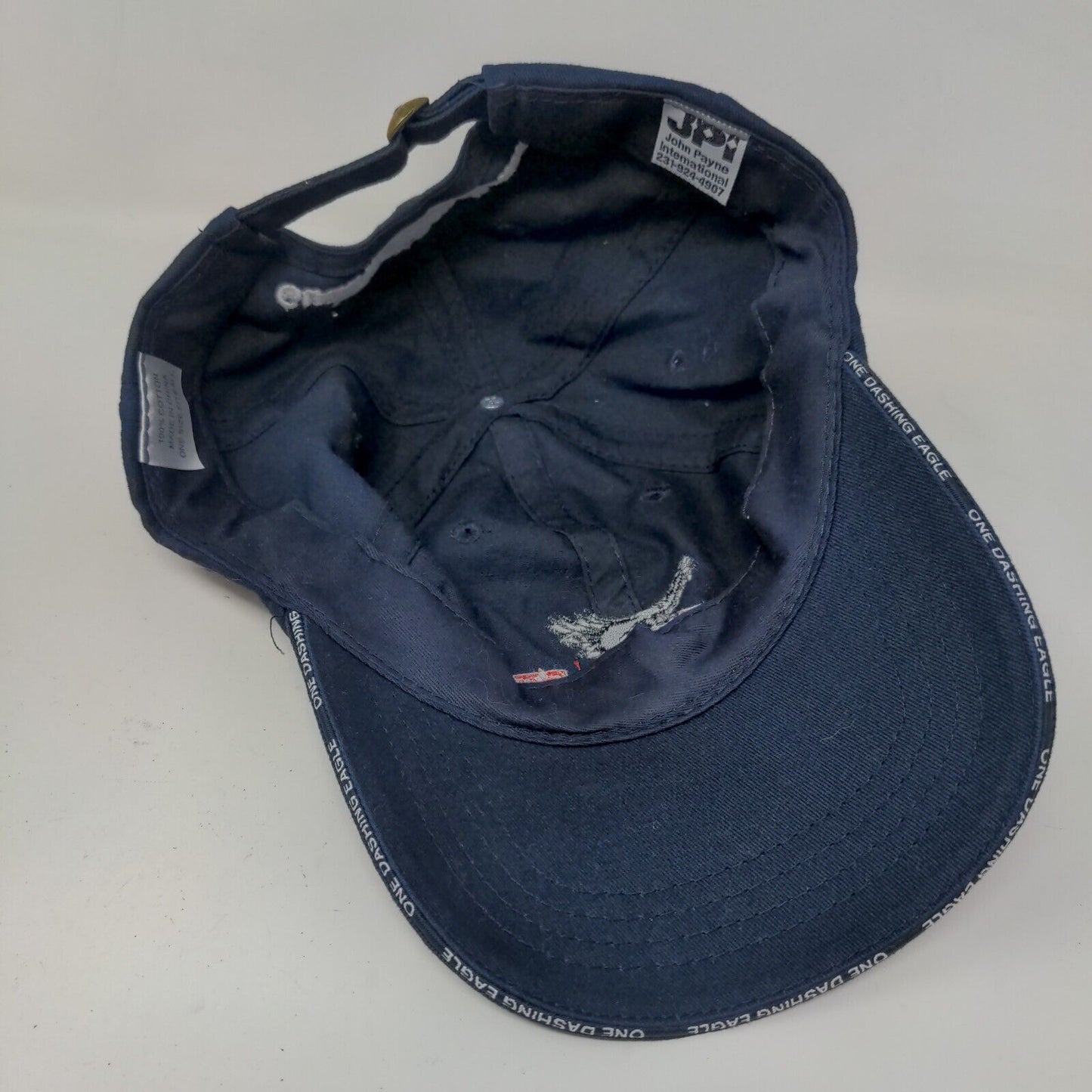 JPI Men's Slideback Hat Blue Size OSFA Embroidered One Dashing Eagle Logo