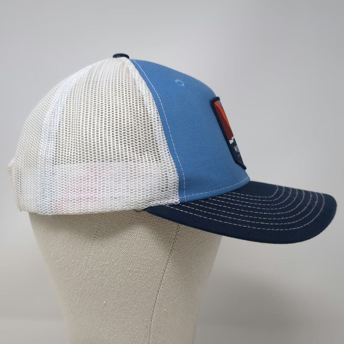 Richardson 112 Trucker Hat Blue One Size Western River Expeditions Snapback