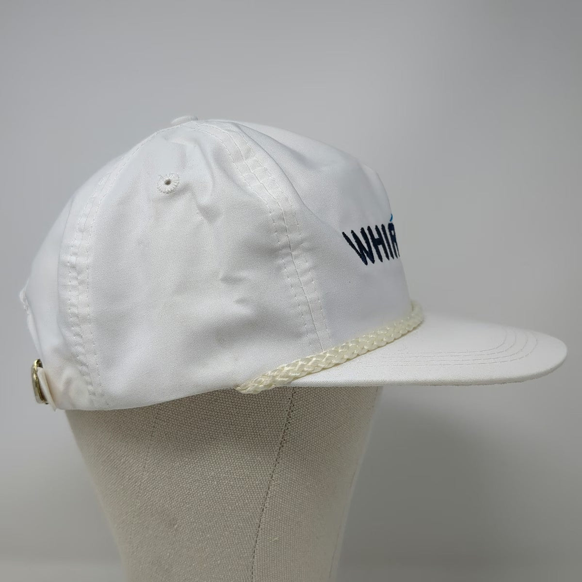 Sportcap Whirljet White 5 Panel One Size Rope Strapback Hat Spray Nozzle Logo