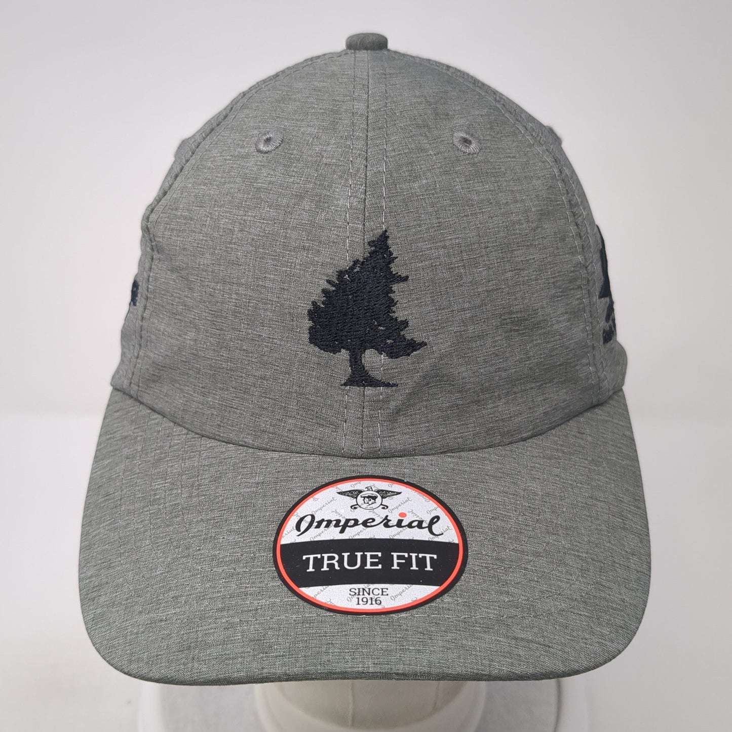 Imperial Strapback Baseball Cap Gray One Size Adjustable True Fit Embroidered