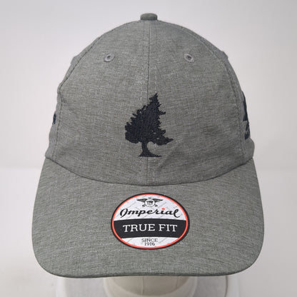 Imperial Strapback Baseball Cap Gray One Size Adjustable True Fit Embroidered