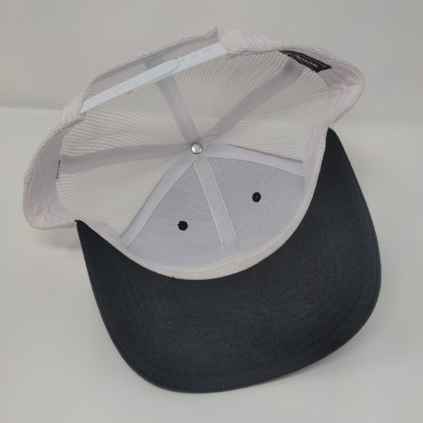 Richardson Snapback Trucker Hat Black One Size Adjustable Mesh Back 6 Panel