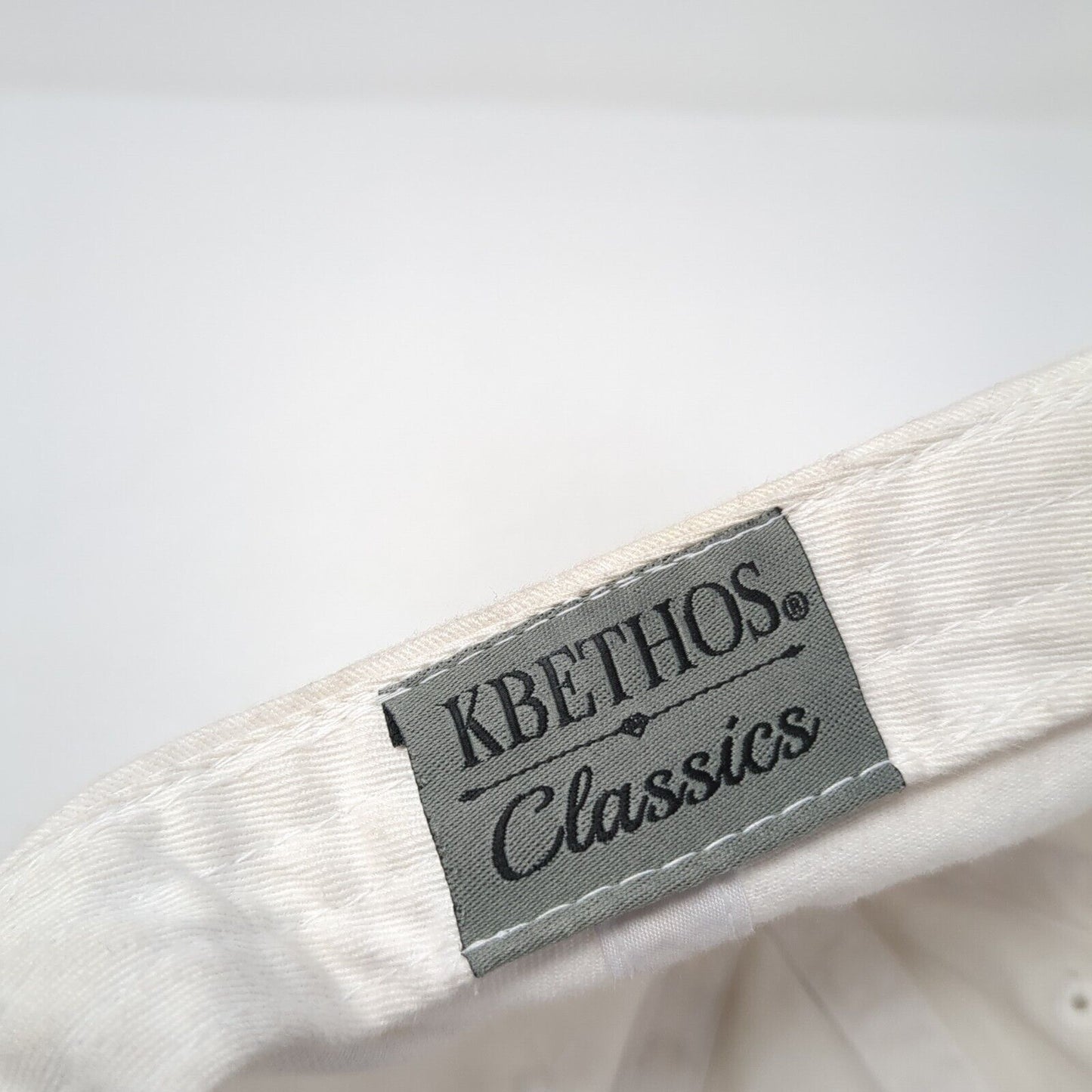 Golf Flag Slideback Hat White One Size Adjustable Embroidered KB ETHOS Classics