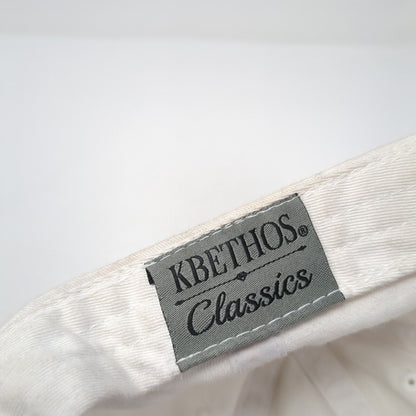 Golf Flag Slideback Hat White One Size Adjustable Embroidered KB ETHOS Classics