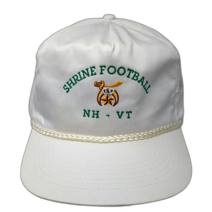 Four Seasons Trucker White One Size Hat Shrine Football NH VT Rope Snapback
