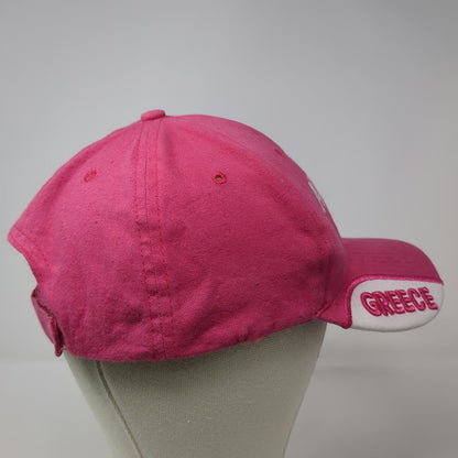 Baseball Cap Pink One Size Athens Greece Flag Embroidered Souvenir Strapback Hat