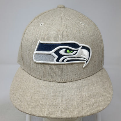 New Era Seattle Seahawks NFL Cap Beige 7 1/2 59FIFTY Fitted Hat Logo