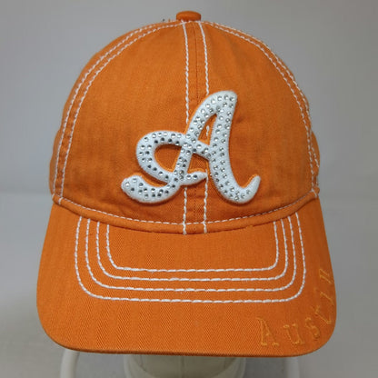 Robin Ruth Baseball Cap Orange One Size Rhinestone A Austin Texas Souvenir Hat