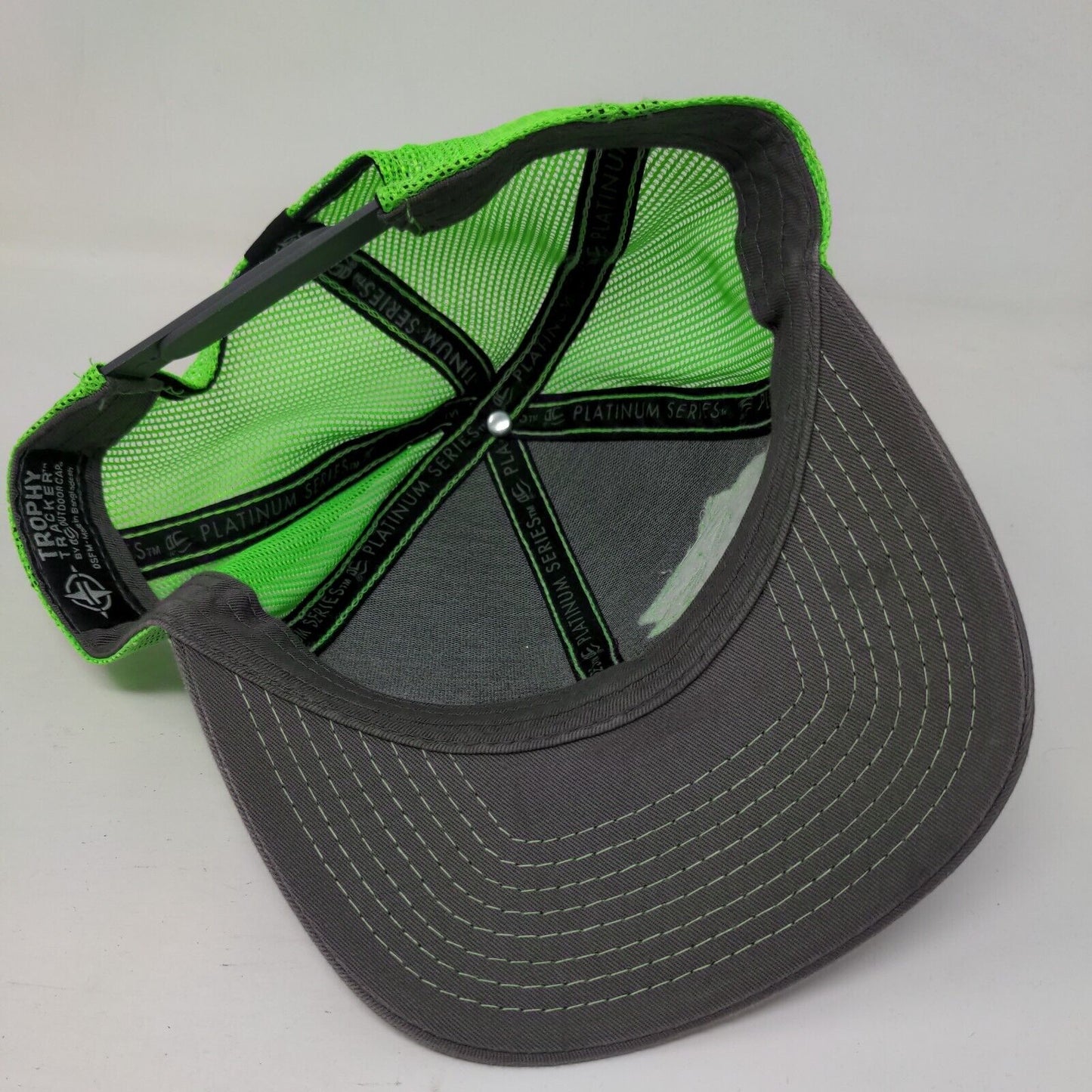 Trophy Tracker Outdoor Cap Snapback Trucker Hat Multi OSFM Embroidered Fish