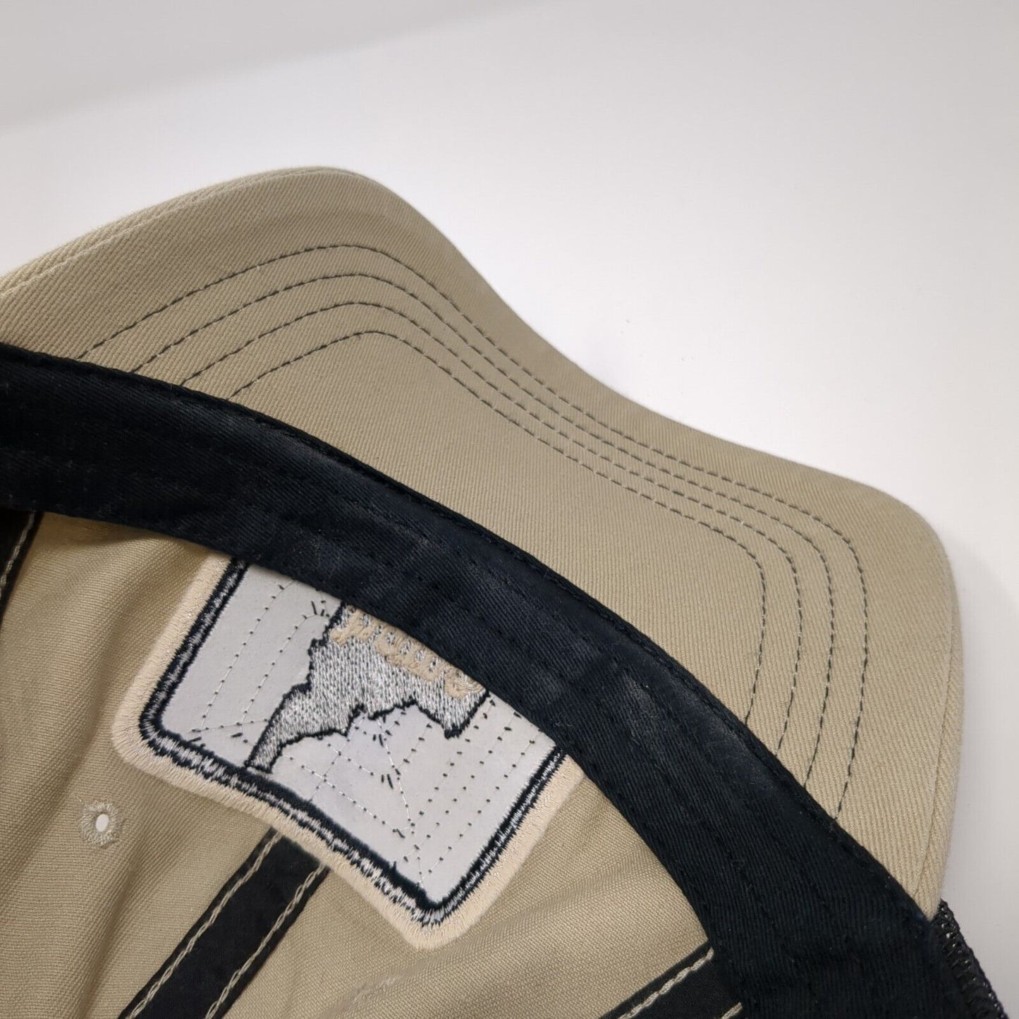 Home Idaho Strapback Trucker Hat Tan One Size Adjustable Embroidered Mesh Back