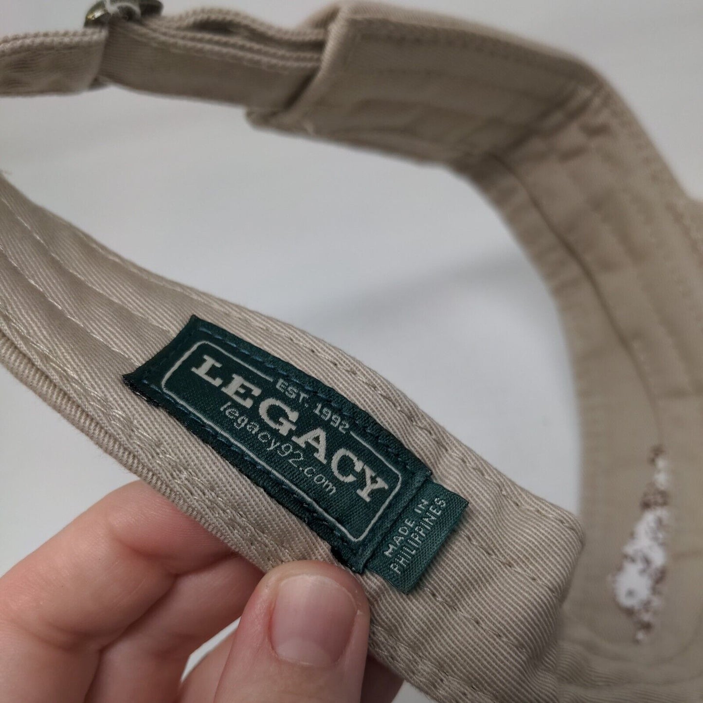 Roanoke VA Slideback Visor Hat Tan One Size Embroidered Legacy
