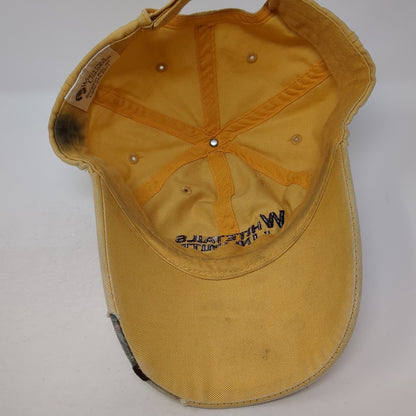 Whitetails Unlimited Strapback Hat Yellow One Size Adjustable 6 Panel