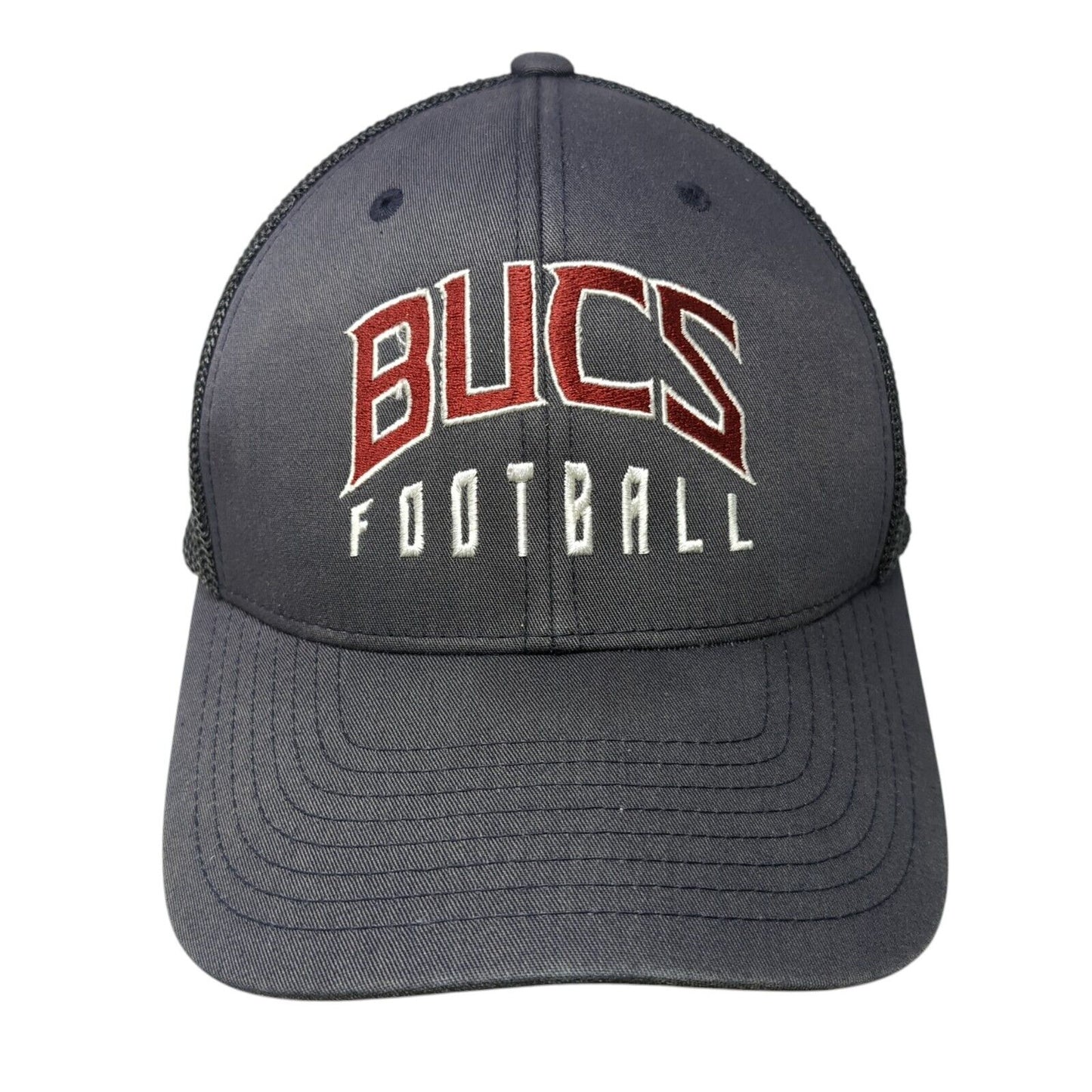 Bucs Football Fitted Mesh Back Trucker Hat Gray L/XL Port Authority