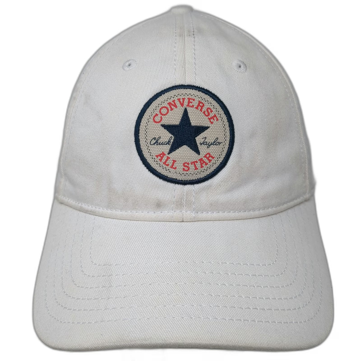 Converse Baseball Cap White One Size Chuck Taylor All Star Patch Slideback Hat