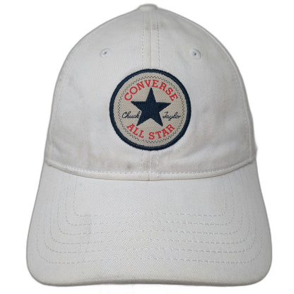 Converse Baseball Cap White One Size Chuck Taylor All Star Patch Slideback Hat