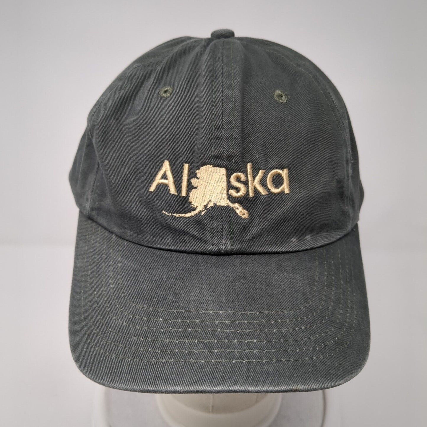 Alaska Snapback Hat Gray One Size Adjustable Embroidered 6 Panel Arctic Circle