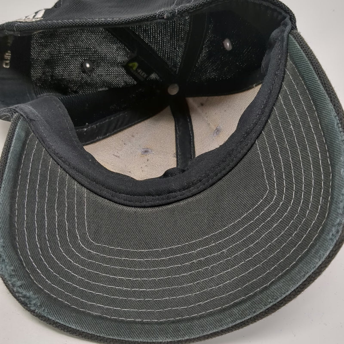 Adidas Baseball Cap Black One Size Fitted Stretch Fit Climalite Logo Hat