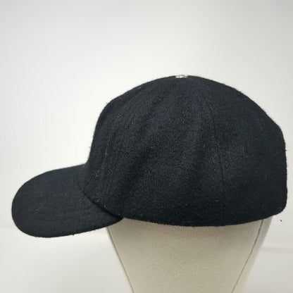 VV Baseball Cap Black OS Made USA Wool Blend Adjustable Slideback Hat Blank