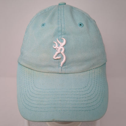Browning Strapback Hat Blue One Size Adjustable Embroidered 6 Panel Cotton