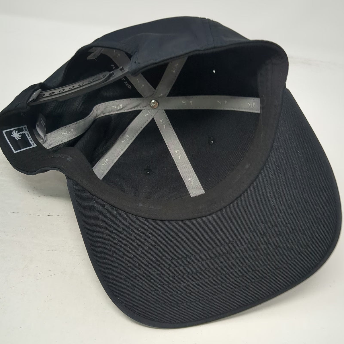 Puma Snapback Black One Size Palm Tree Crew Performance Golf Adjustable Hat