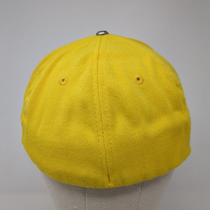 Chopperz Rule.com Fitted Hat Yellow S/M Embroidered 6 Panel Unifit Fahrenheit