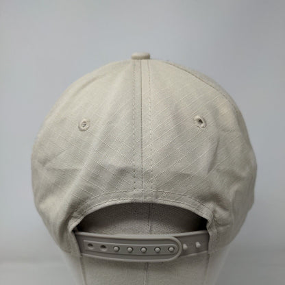 Cold Cocktails Snaoback Hat Tan One Size Adjustable Rope Vented Holes Cotton