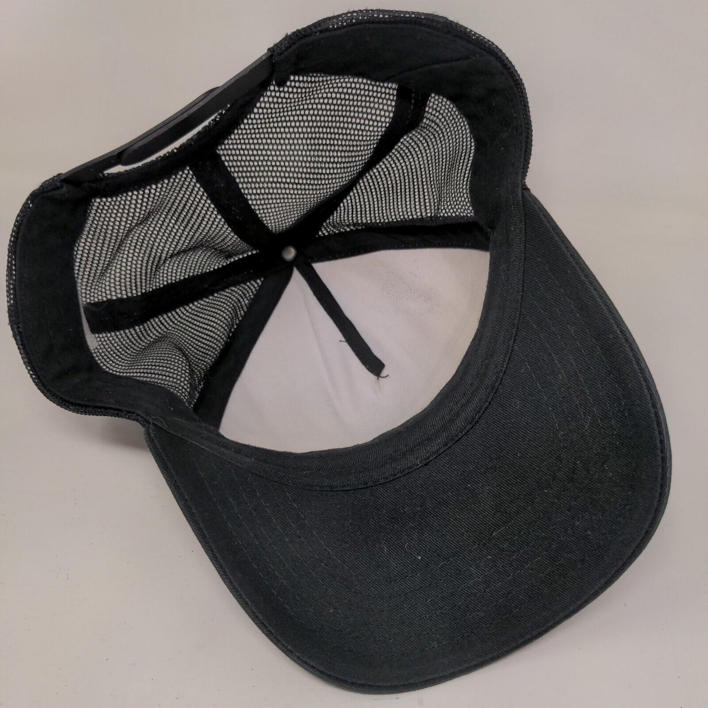 USA Snapback Trucker Hat Black One Size Adjustable Patriotic 6 Panel Mesh Back