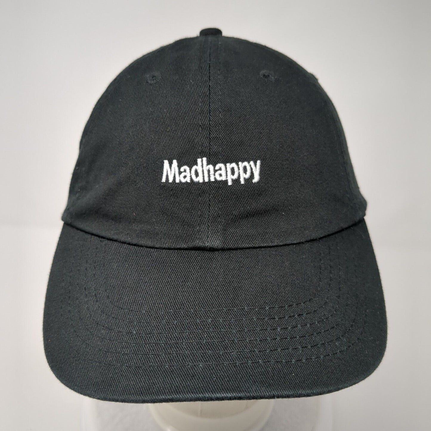 Madhappy Slideback Hat Black One Size Adjustable Embroidered Vented Holes