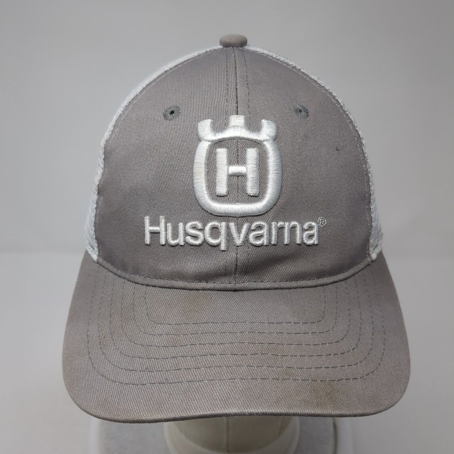 Husqvarna Snapback Mesh Back Trucker Hat Gray One Size Colorblock
