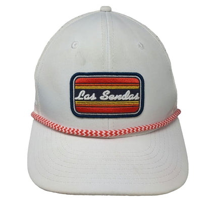 Pukka Trucker Hat White OSFM Braided Rope Snapback Perforated Las Sendas Golf